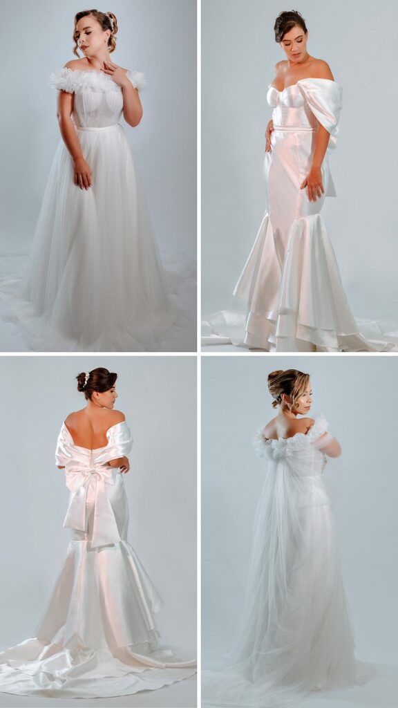 mulheres usando lindos vestidos de noiva, para casamento