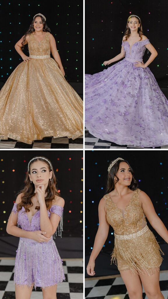 moças usando roupas de debutantes, para festa de 15 anos